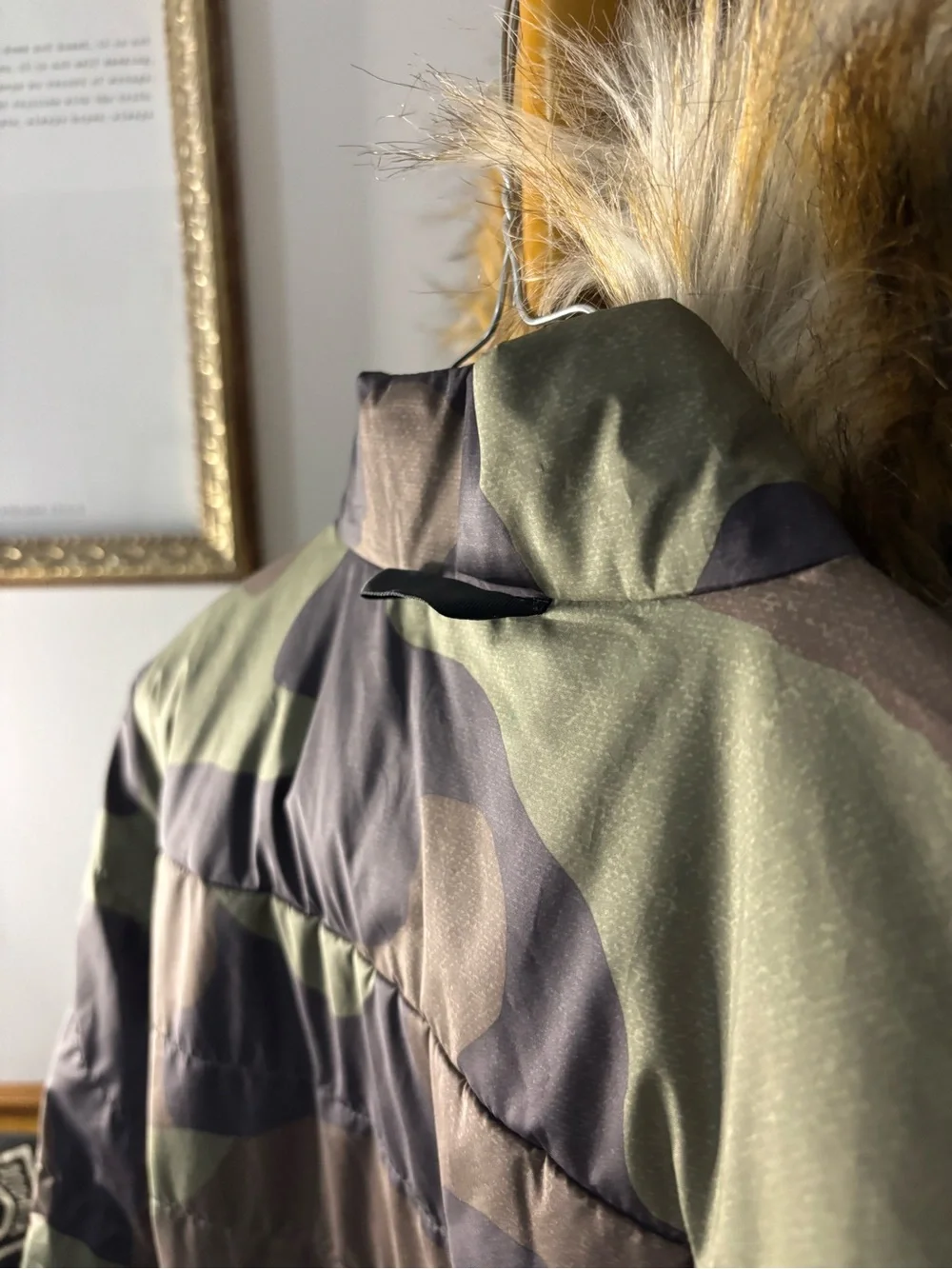 The North Face Men's Camo Puffer Jacket - Olive/Brown
